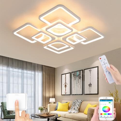 Modern LED restaurant ceiling lamp hotel lobby lighting bedroom square ceiling lamp childrens room eye protection lamp