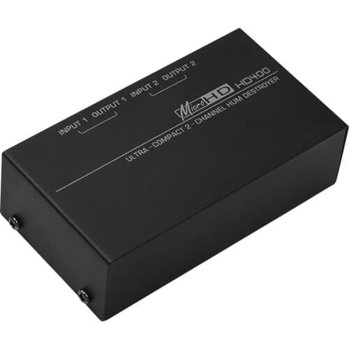 Ultra-compact Hum Destroyer 2-channel Hum Eliminator Noise Filter with 1/4 Inch TRS Inputs Outputs Electronic Music Instrument