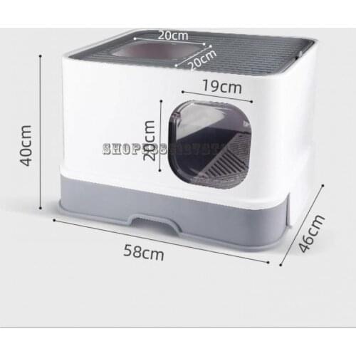 Cat Litter Basin Fully Closed Drawer Top In Super Large Cat Toilet Sand Table Deodorization Anti Splashing Excrement Basin Suppl