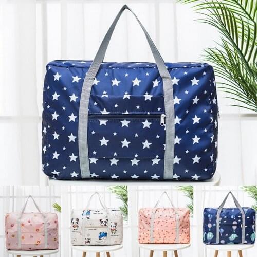 Large Capacity Travel Bag Folding Travel Accessories Clothing Organizer Men And Women Fashion Weekend Bag Nylon Luggage Bags