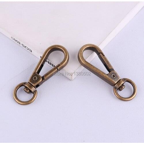 10pcs/lot 48/52mm bronze color Snap Hook Metal Buckles key Chain for bag accessories for outdoor
