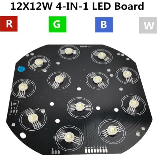 12X12W led par lamp beads, rgbw 4in1 Led board Professional stage light led light source