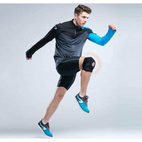 2pcs Spring Knee Support Brace Stabilizer with Inner Flexible Knee Pad Guard Breathable Protector Strap Sport Safety Kneepad