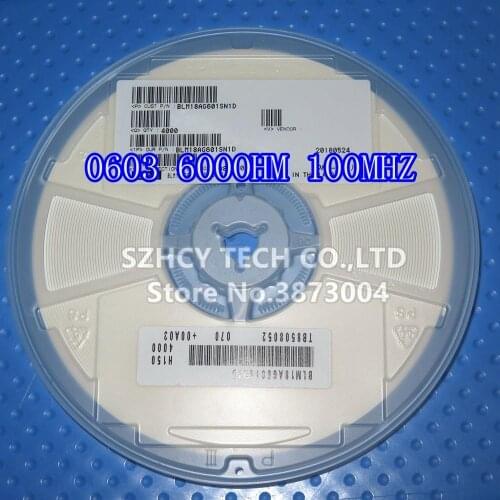 4000Pcs 0603 600OHM 100MHZ BLM18AG601SN1D New and origianl