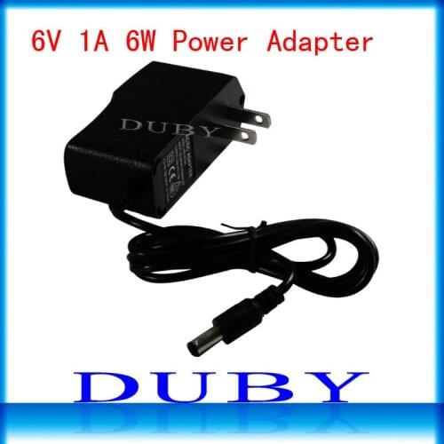 5Pcs/lot 6V1A New AC 100V-240V Converter power Adapter DC 6V 1A 1000mA Power Supply EU/US Plug DC 5.5mm x 2.1mm Free shipping