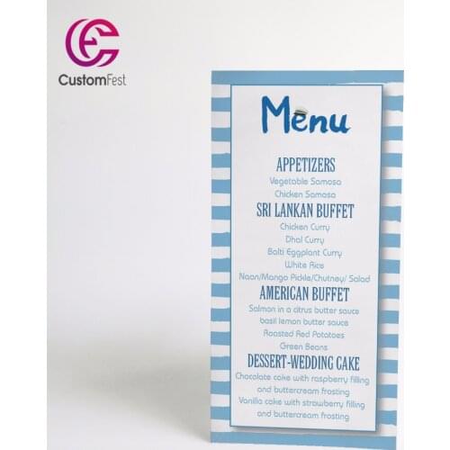 50pcs/lot Personalized menu navy sailing menu whole set available MU018