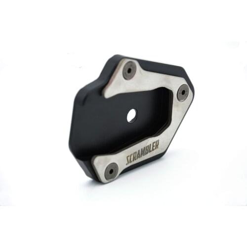 CNC Side Kickstand Side Stand Extension Plate Enlarge Pad For Ducati Scrambler with logo
