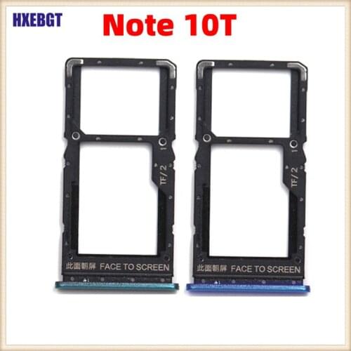 For Xiaomi Redmi Note 10T New Sim Card Tray SD Memory Card Slot Holder Adapter Smartphone Repair Parts