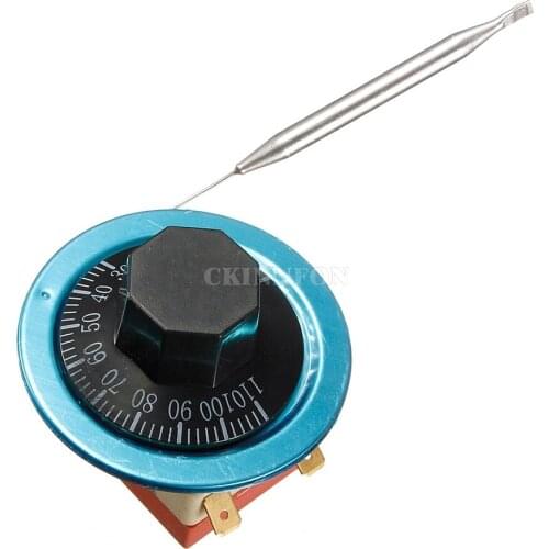 DHL 50PCS 250V 16A 2 Pin 30-110 Celsius Temperature Controller Thermostat Capillary Switch