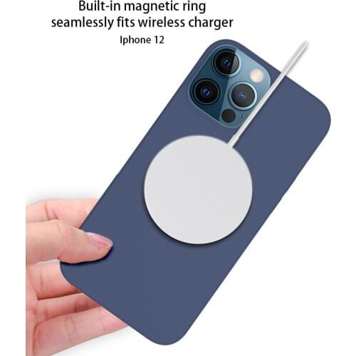 For iPhone 12 Series Case Luxury Original Silicone Full Protection Soft Cover For iPhone 12 Phone Case