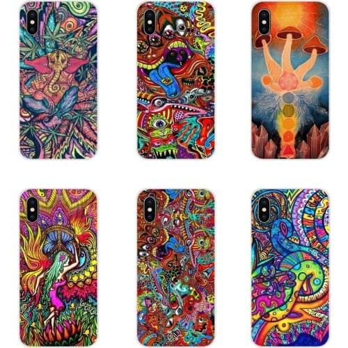 For Samsung A10 A30 A40 A50 A60 A70 Galaxy S2 Note 2 3 Grand Core Prime abstract art psychedelic trippy Mobile Phone Shell Cases