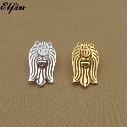 Elfin Cute Yorkshire Terrier Brooches Gold Color Silver Color Yorkshire Terrier Brooches Jewellery