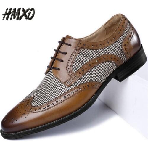HMXO Mens Leather Shoes