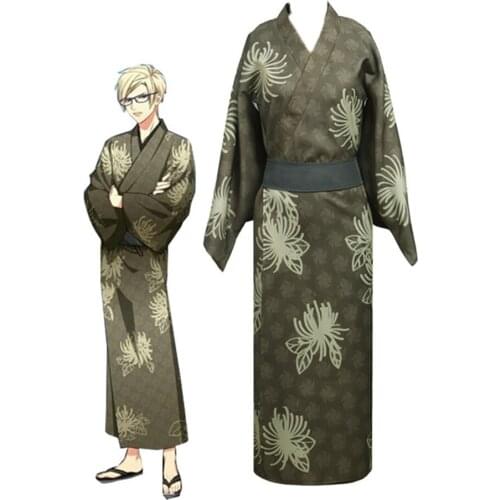 Game A3! Furuichi Sakyou Cosplay Costumes Kimono Yukata for Fancy Stage Performance Props Anime Adult COS Christmas Gift