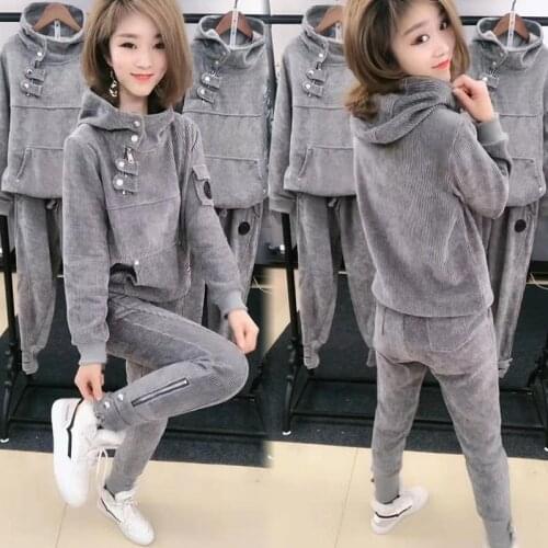 Spring Casual Tracksuit Women Plus Size 6XL 5XL Korean Hooded Pullover Tops + Elastic Waist Pants 2 Piece Sets Fashion Sweatsuit