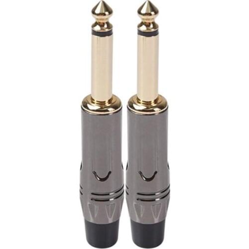 6.35mm Mono Welding Plug for Sound Card Microphone Guitar Audio Cables, Patch Cables,6.35mm Stereo Male