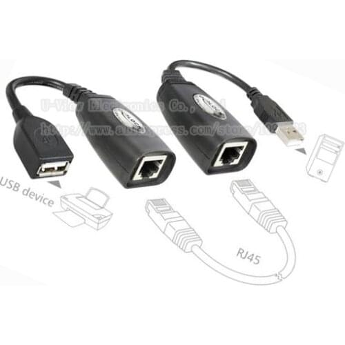 NCHTEK USB Keyboard Mouse Over RJ45 CAT 5E CAT6 Cable Extension Extender Cable Adapter/Free Shipping/2PAIRS