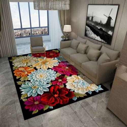 Disposable Gold Diamond Velvet Geometric Living Room Sofa Coffee Table Bay Window Carpet Bedroom Bedside Mat