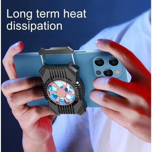 P12 mobile phone cooling fan, colorful lighting, silicone built-in battery back clip radiator, cool back clip for mobile games