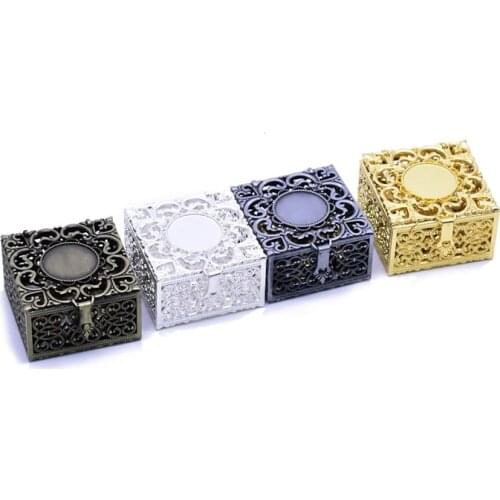 QIGO Religious Jewelry Carrying Cases Metal Rosary Necklace Boxes Gift