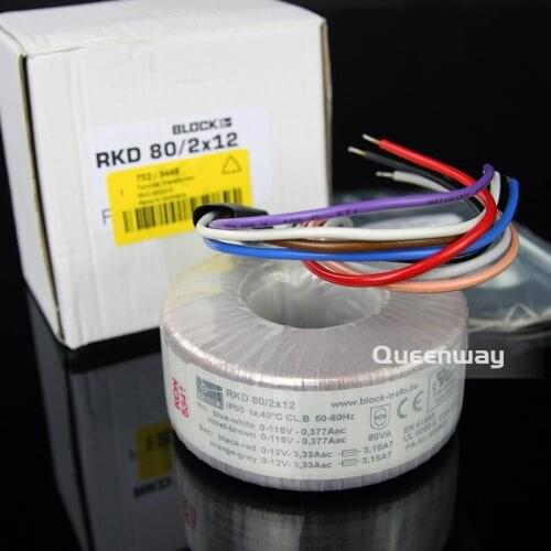 T-009 2*12V 80VA 80W Germany Block New Toroidal Transformer