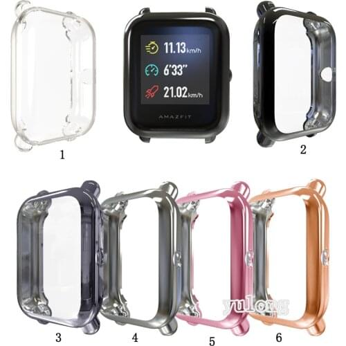 Protective Electroplated Slim TPU Protector Case Cover for Huami Amazfit Bip Lite S U Smart Watch Shell