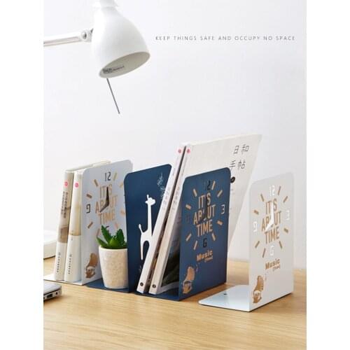 Students Desktop Decoration Metal Wrought Iron Decorative Bookends Small Bookshelf For Study Room Book Stand книгодержатель