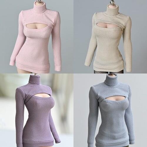 In stock 1/6 woman doll model accessories clothing 12 inch movable doll female body original open chest sweater