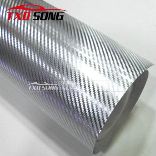 10/20/30/40/50/60CMx152CM/LOT Premium Chrome mirror 3D carbon fiber film Chrome carbon vinyl sticker with air free bubbles