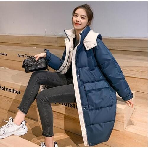 Women Coats and Parkas Autumn Winter Long X-Long Parkas High Quality Beige Black with Hooded Slim Jackets Winter Womens CL794