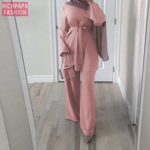 Plus Size 2 Piece Set Women Ensemble Femme 2 Pieces Clothes Pink Outfit Two Piece Set Top And Pants Roupa Femininas Clothing Set