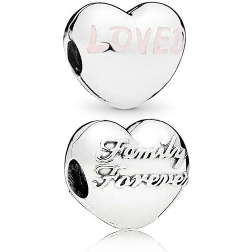 New Original 1: 1 High Quality 100% S925 Sterling Silver Romantic Love Clip Gift For Women Fashion Charm Women Diy Jewelry