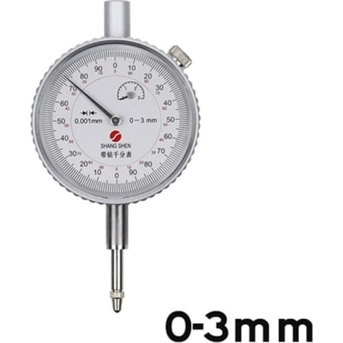 0-3mm 0.001mm Micron Dial Indicator 3mm Shockproof Indicator Dial Indicator Gauge