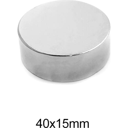 1/2/3PCS 40x15 mm Big Powerful Magnets 40mmx15mm Permanent Round Magnet 40x15mm Thick Neodymium Magnetic Strong Magnet 40*15
