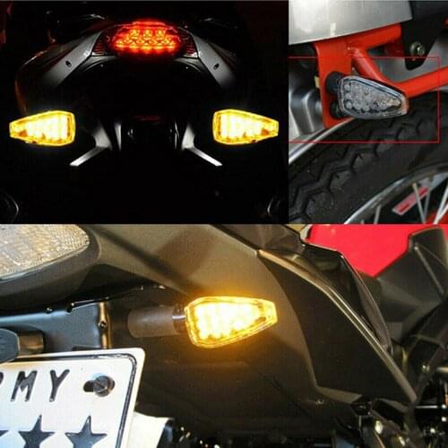 1Pair Universal Flashing Turn Signal Motorcycle LED Blinker Indicator Tail Light