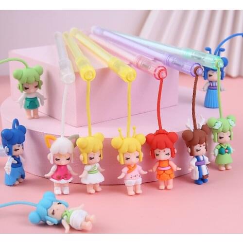1 Pieces Lytwtws Korean Stationery Characters Girls Pendant Gel Pen School Officel Supplies Stationery Cute Kawaii Sweet Pens