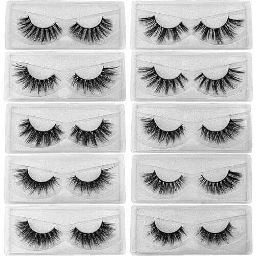 10 Pairs 3D Mink Lashes Natural False Eyelashes Makeup Eyelash Extension Silk Eyelashes Fluffy Crisscross Soft Eyelash