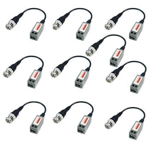 10x Camera CCTV BNC CAT5 Video Balun Passive Transceiver Cable Adapter Connector