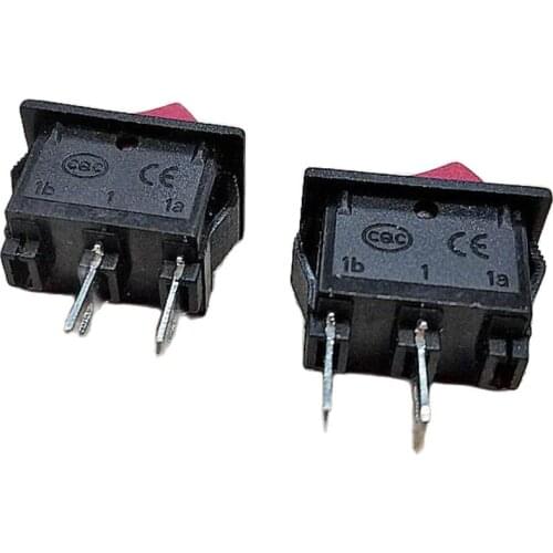 20pcs Mini snap in rocker switch LED on-off switches 2 pins red LED light rocker button for car truck wholesale price