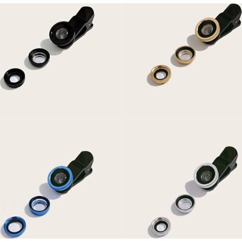3 In 1 Mobile Phone Lens Kit Wide Angle Macro Fisheye Lenses Multifunctional Practical Ultra-portable for IPhone Samsung Huawei
