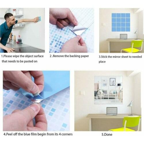 3D Mirror Diamond Wall Sticker DIY Removable Decal Home Room Art Mural Decor Wall Decal CLH@8