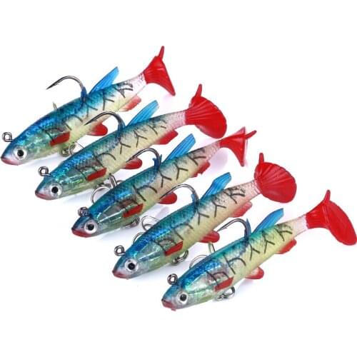 5Pcs Soft Lead Fish Carp Fishing Lure 14G 8CM Pesca Artificial Soft Fishing Baits Fishing Lures Wobblers