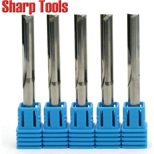 6*32mm 2 Flute Straight Wood Milling Cutter Tungsten Carbide CNC Engraving Woodworking Tools Router Bits for MDF Slotted Cutting