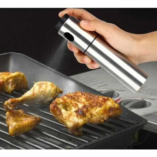 Stainless Steel Oil Bottle Oil Vinegar Spray Bottles Olive Oil Barbecue Salad Water Pump Gravy Boats Grill Sprayer Kitchen Tools