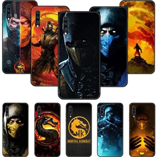Phone Case For Samsung Galaxy A 50 51 71 70 7 5 10 20 30 40 41 21 S E Black Cover Prime Trend Funda Luxury mortal kombat