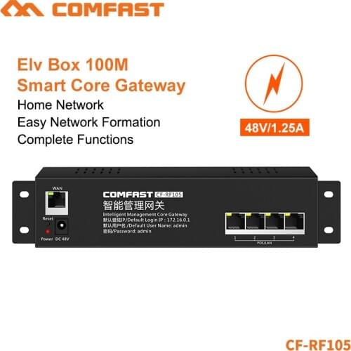 Comfast CF-RF105 100M Smart Core Gateway AC Gateway Routing with 4 LAN 10/100Mbps POE Interface Wifi Project Router CF-RF105