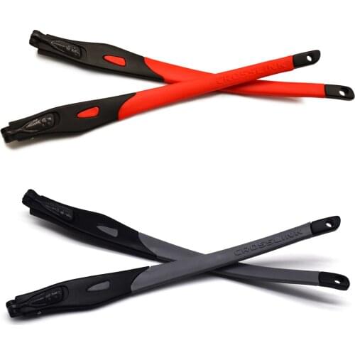HKUCO Red/Grey Combination Replacement Glasses Legs For Crosslink Prescription Glasses Frame