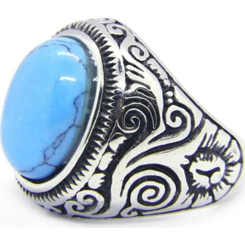 5pcs/lot Size 7-15 Huge Stone Ring 316L Stainless Steel Jewelry Hiphot Men Boys Ring