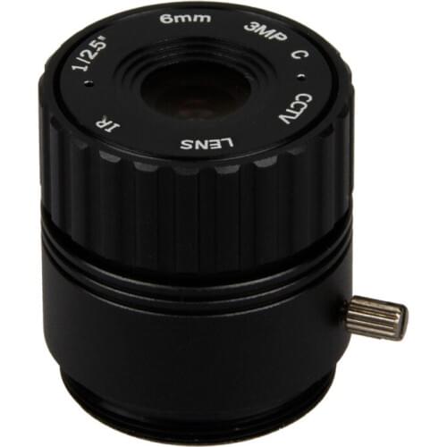 3MP 1/2.5" 6mm CS Mount Interface CCTV Lens Manual Iris IR Lens Multilayer Coating for 720P 960P 1080P Analog IP Box Body Camera