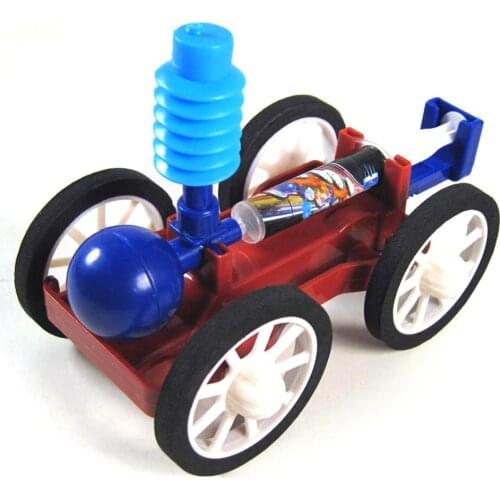DIY Air Powered Car Assembly Model Scientific Experiment Educational Kids Toy Physical Chemical Experiment Kit Gift